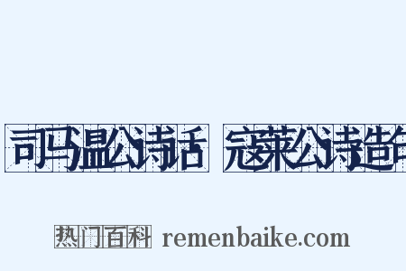 司马温公诗话·寇莱公诗造句是什么意思的图片